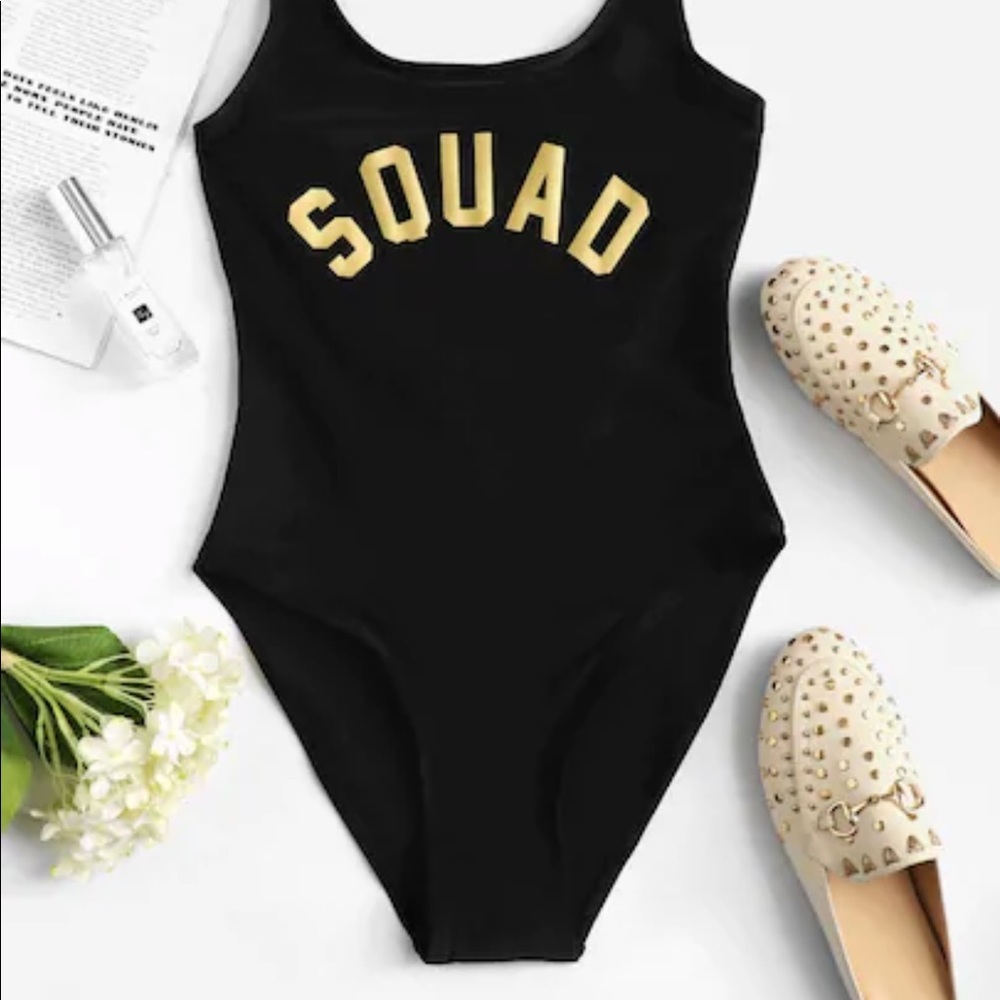 Brand new SQUAD one piece bathing suit